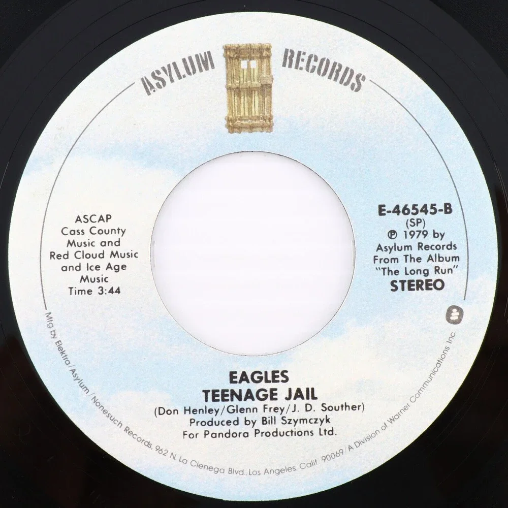 Eagles Heartache Tonight/Teenage Jail 1979 45 rpm 7" Single Vinyl Record E-46545 - Picture 3 of 7
